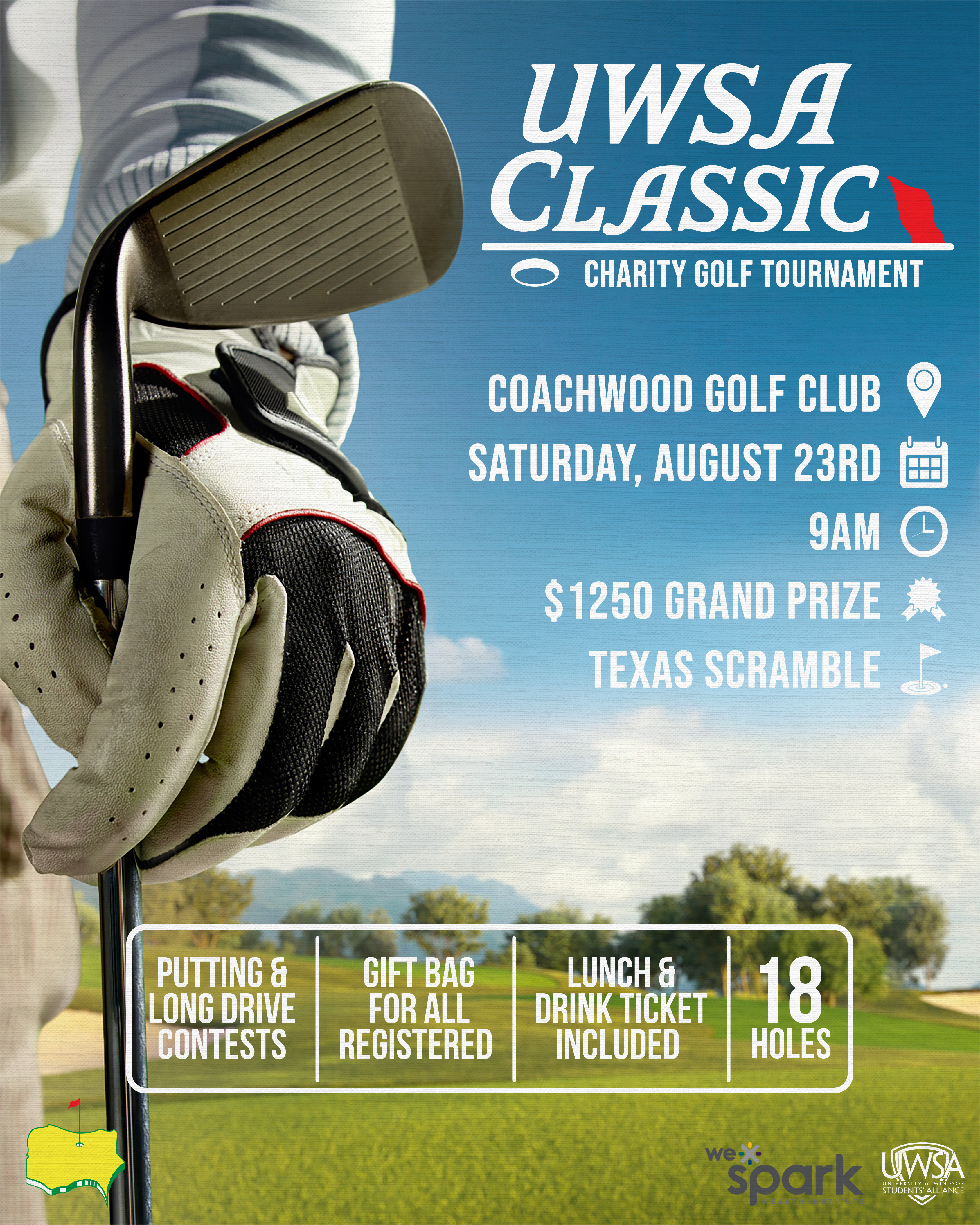 WE SPARK Health Institute Golf Tournament Poster