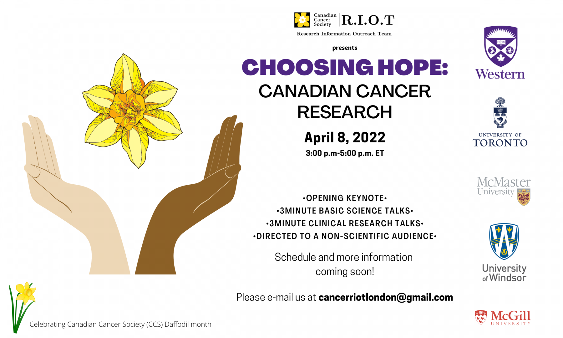 Choosing Hope: Canadian Cancer Research (CHCCR) Symposium