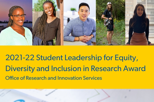 Students win recognition for leadership on equity, diversity, and inclusion in research