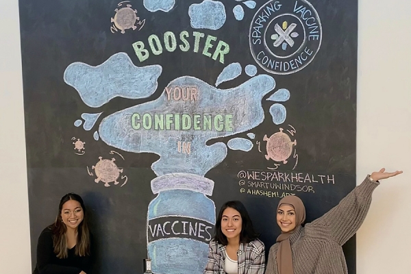Mural bears message promoting vaccination
