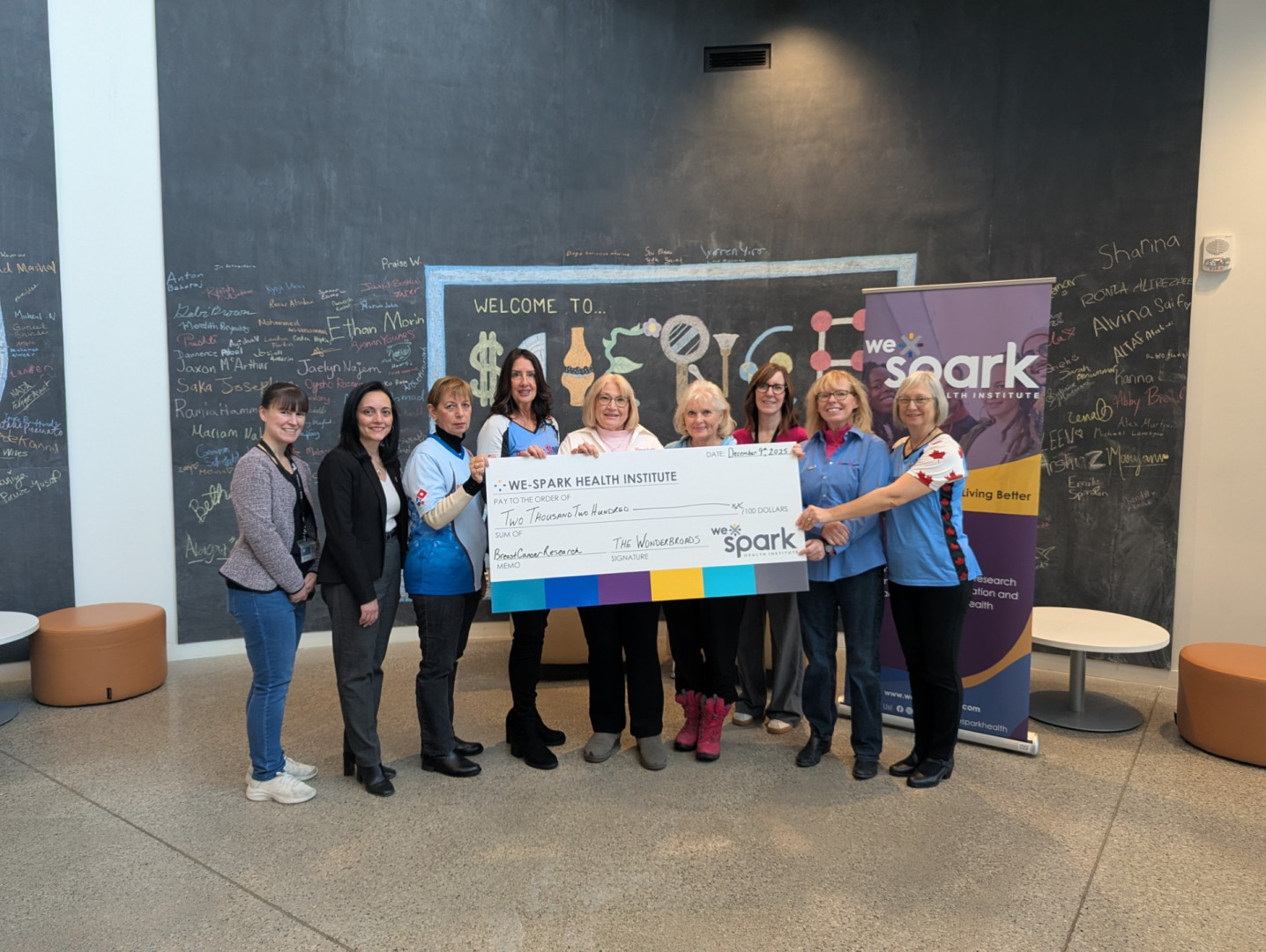 2025 WonderBroad cheque presentation